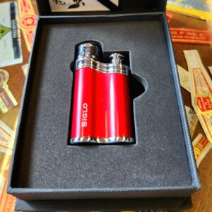Siglo Bean Shape Lighter - Metallic Red - Image 2