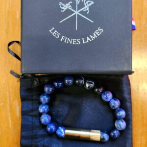 Punch Bracelet Brass Sodalite