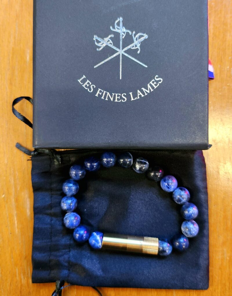 Punch Bracelet Brass Sodalite