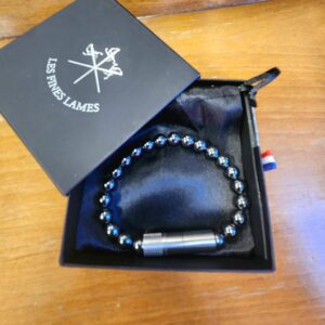 Punch Bracelet Solo Steel Hematite