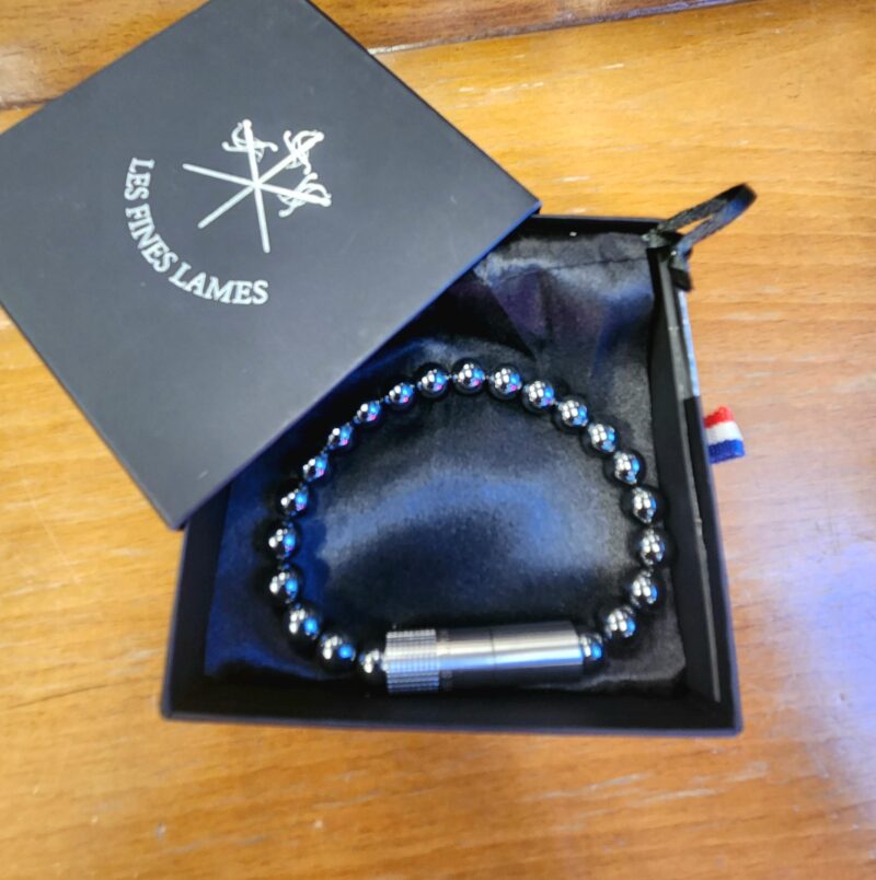 Punch Bracelet Solo Steel Hematite