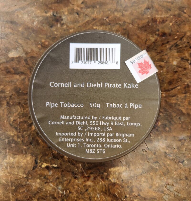 Cornell and Diehl Pirate Cake Tobacco Tin - 50gr
