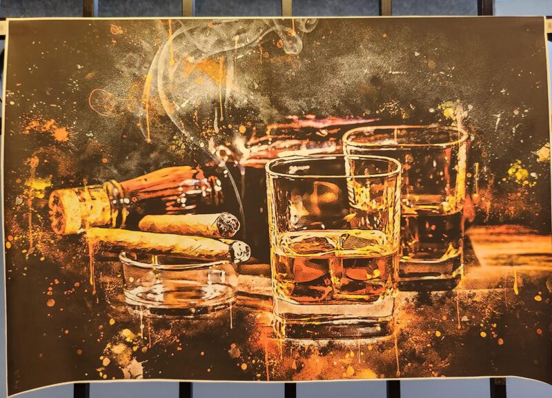 Drinks & Cigars Canvas Print Poster - 16"x23".6