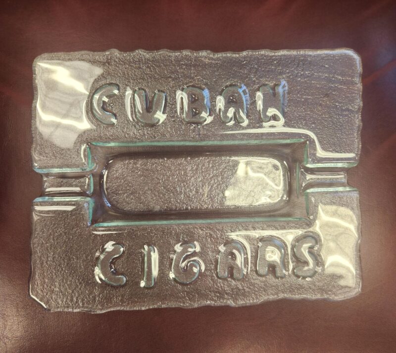 Glass Ashtray Cuban Cigars - 2ct