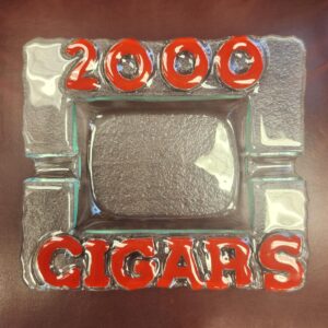 Glass Ashtray 2000 Cigars - 2ct