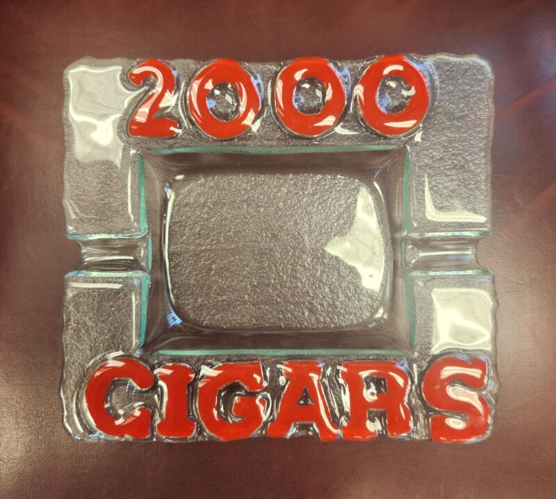Glass Ashtray 2000 Cigars - 2ct