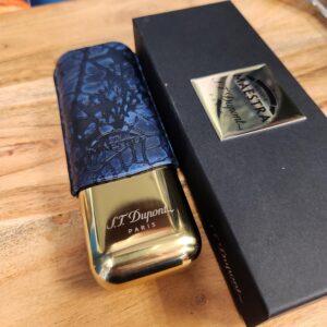 ST Dupont Linea Maestra Partagas Cigar Case - Blue Golden