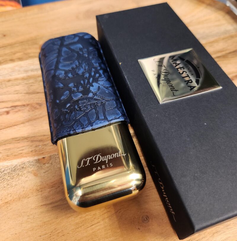 ST Dupont Linea Maestra Partagas Cigar Case - Blue Golden