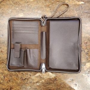 Travel Humidor/Cigar Case Brown Leather - 3ct - Image 2