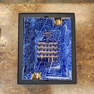 ST Dupont Linea Maestra Partagas Ashtray Blue/Golden - 2ct