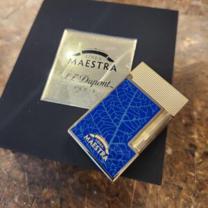 ST Dupont Linea Maestra Partagas Lighter L2 - Blue/Gold