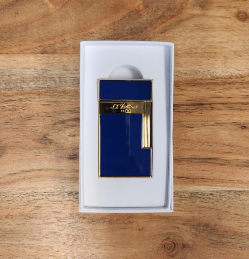 ST Dupont Slimmy Lighter - Blue Lacquer/Golden