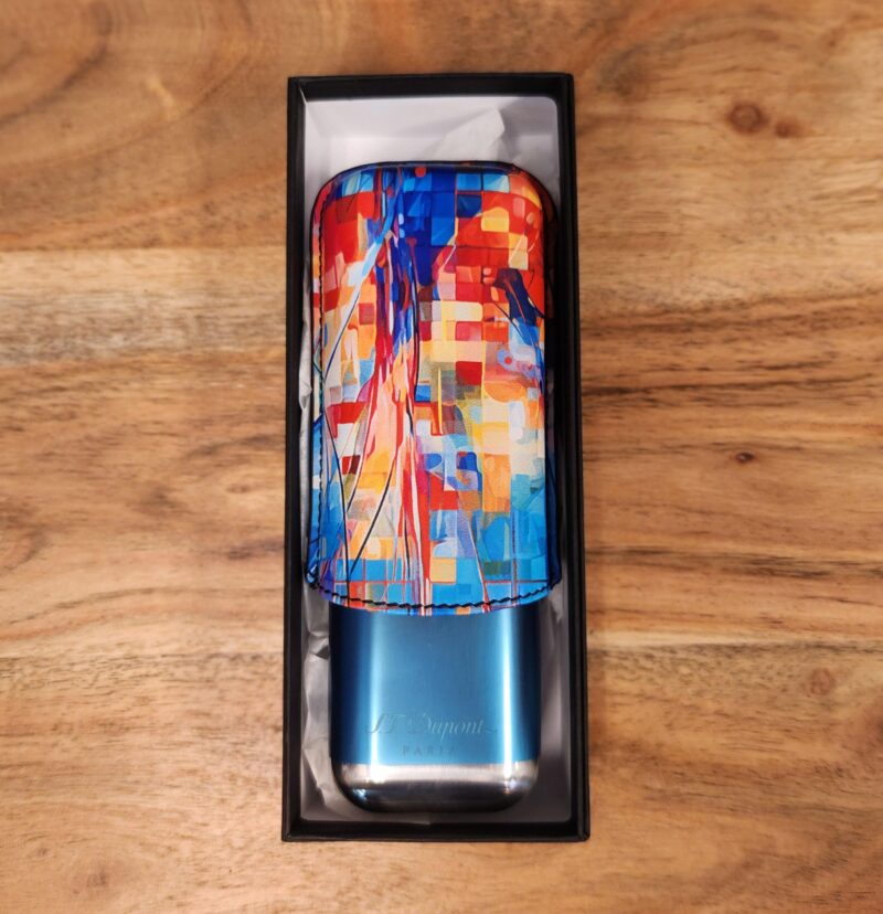 ST Dupont Graff'ty Cigar Case 2ct - Multicolor/Chrome