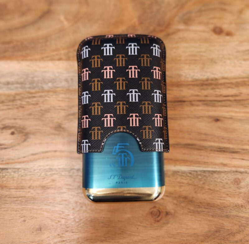 ST Dupont Trinidad Cigar Case 3ct - Blk/Gold