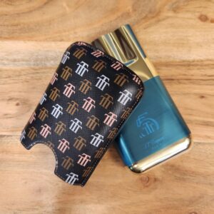 ST Dupont Trinidad Cigar Case 3ct - Blk/Gold - Image 2