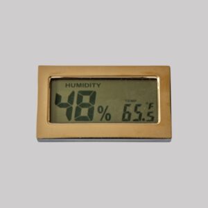 Hygrometer Gold Digital Rectangular