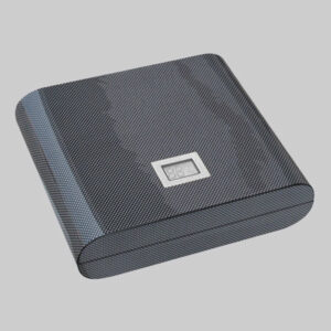 Humidor Carbon Fiber Round Edges Digital - 25ct
