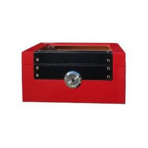 Humidor Button Red Glass Top - 100ct