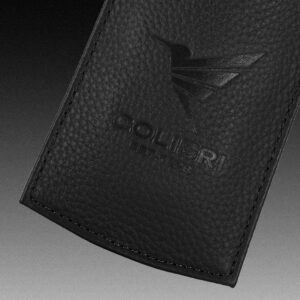 Colibri Leather Pouch Large - Black/Blue/Red