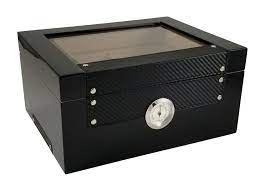 Humidor Button Black Glass Top - 100ct