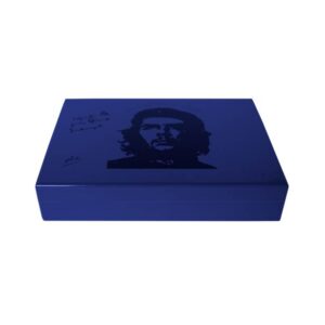Humidor "CHE" Design Blue Lacquer - 15ct