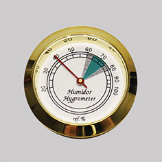 Analog Hygrometer Brass Frame Round - Regular