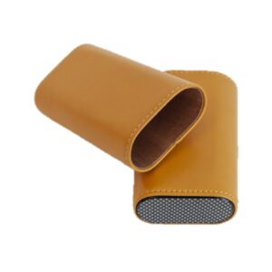 Leather Case Cedar Lined Yellow/Carbon Fiber - 3ct - Image 2