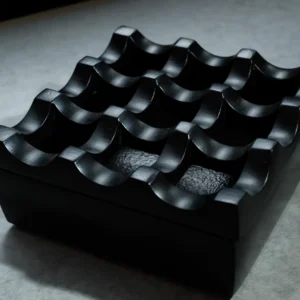 Mini Grid Ashtray Black or Chrome - 4+ct