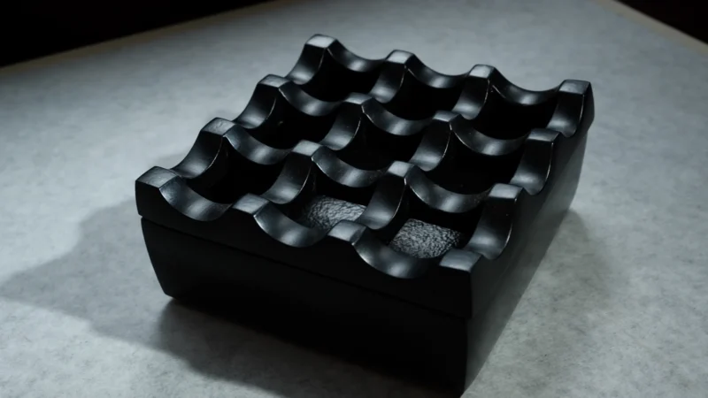 Mini Grid Ashtray Black or Chrome - 4+ct