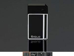 Siglo Black/Chrome Obsidian - Single Flame Lighter - Image 2