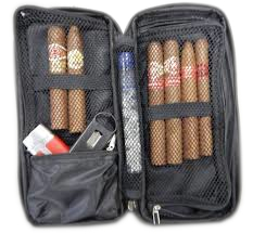 The Cigar Case  Leather Black