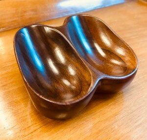Two Pipes  Solid Wood Stand - Walnut