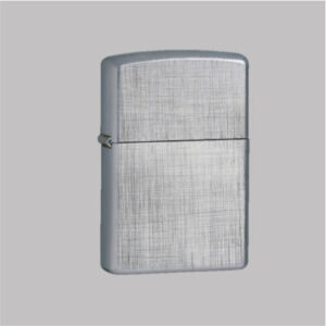 Zippo Linen Weave Lighter Brushed Chrome