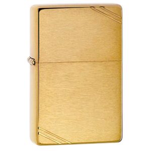 Zippo Pure Vintage Brushed Brass Lighter