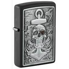 Zippo Skull Anchor Emblem Lighter