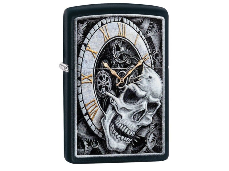 Zippo Skull Clock Lighter