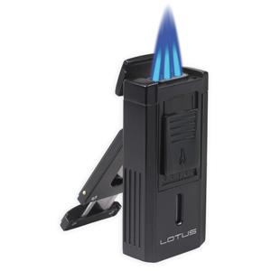 Lotus Duke V Serrated Cutter/Lighter - Black