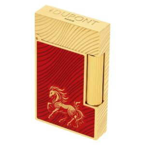 ST Dupont L2 Year of the Horse Lighter -  Red/Gold