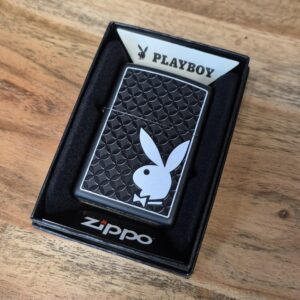 Zippo Playboy White on Black Lighter