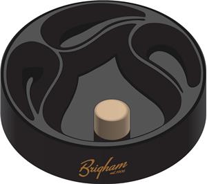 Brigham Pipe Ashtray Round Blk - 3ct