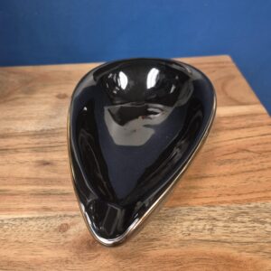 Adorini Cigar Ashtray Drop Shape Black/Gold - 1ct
