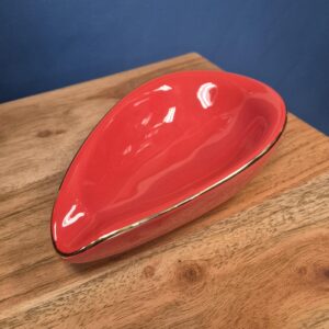 Adorini Cigar Ashtray Drop Shape Red/Gold - 1ct
